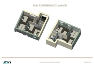 Plan d'Aménagement des Bureaux - 3D